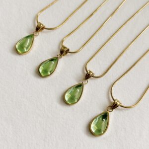 Green Teardrop Chain