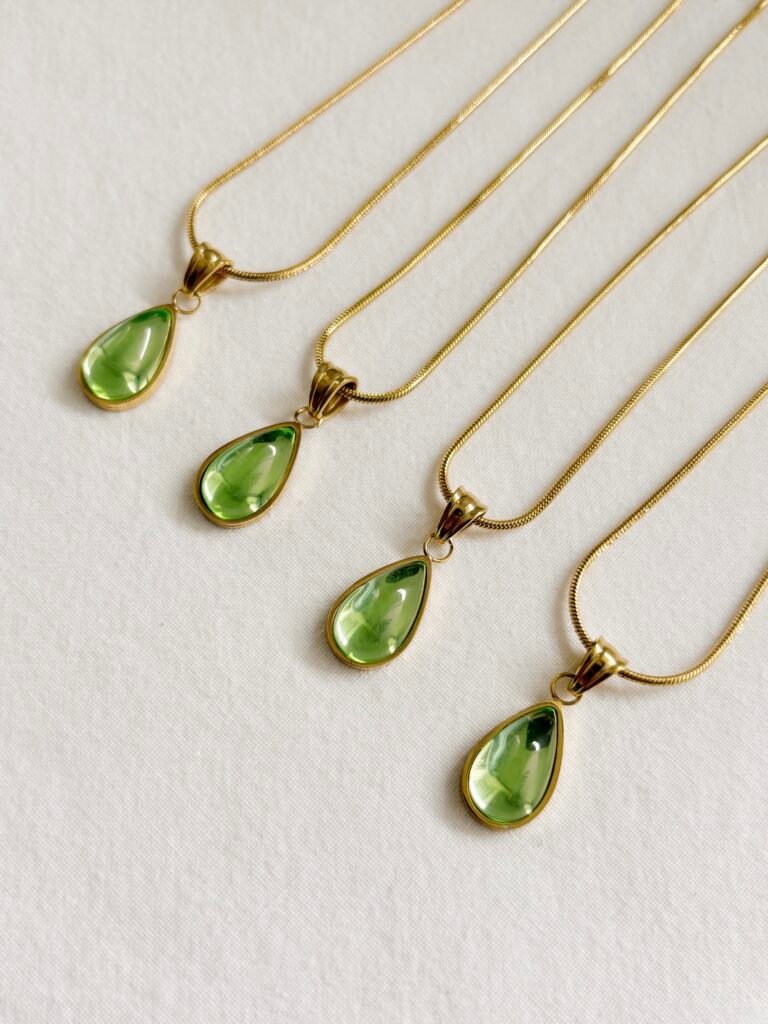 Green Tree Chain Green Teardrop Chain | Finery - Luxury Within Reach